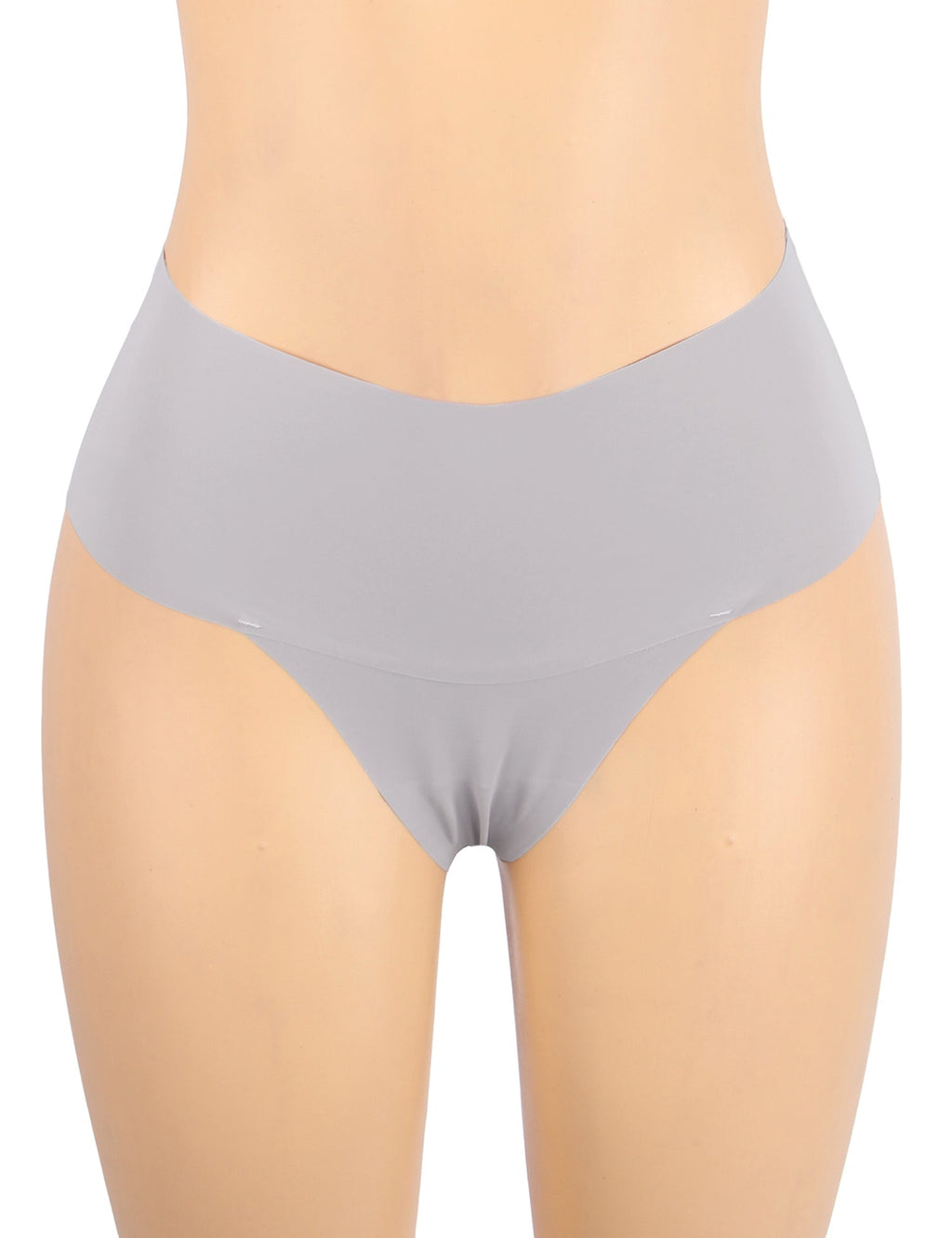 Purple Ice Silk High - Waist Seamless Thong – Trimmable Leg Opening - TeaseFashion