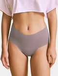 Purple Sexy Ice Silk High Waist Seamless Panty - TeaseFashion
