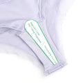 Purple Striped Brief with Mesh Front Panel & 3D Bow - TeaseFashion
