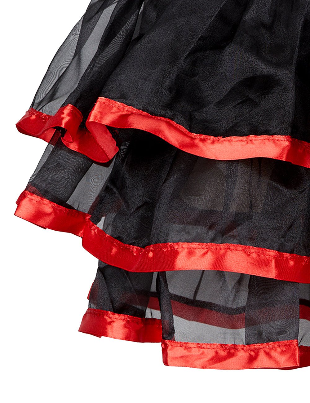 Red & Black Lace Corset – 12 Plastic Bones, Structured Fit - TeaseFashion