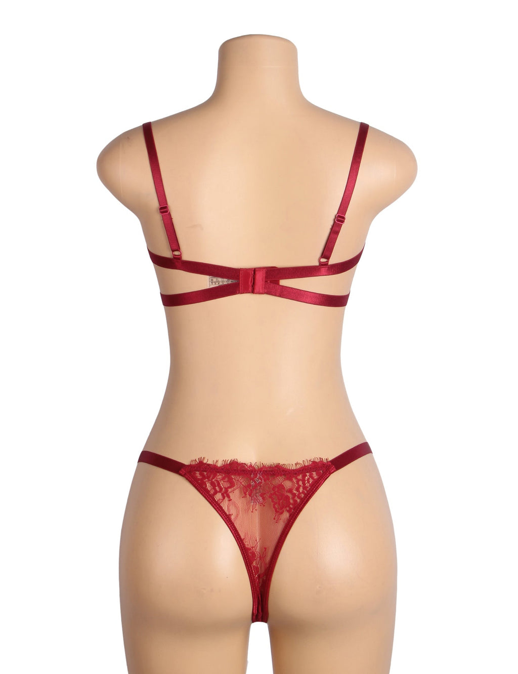 Red Sexy Lace Bra Set - TeaseFashion