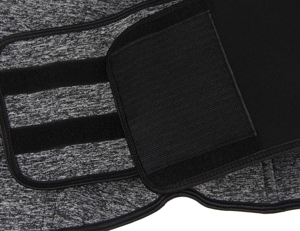 Silver & Black Neoprene Waist Trainer – Single Belt, 9 Bones - TeaseFashion