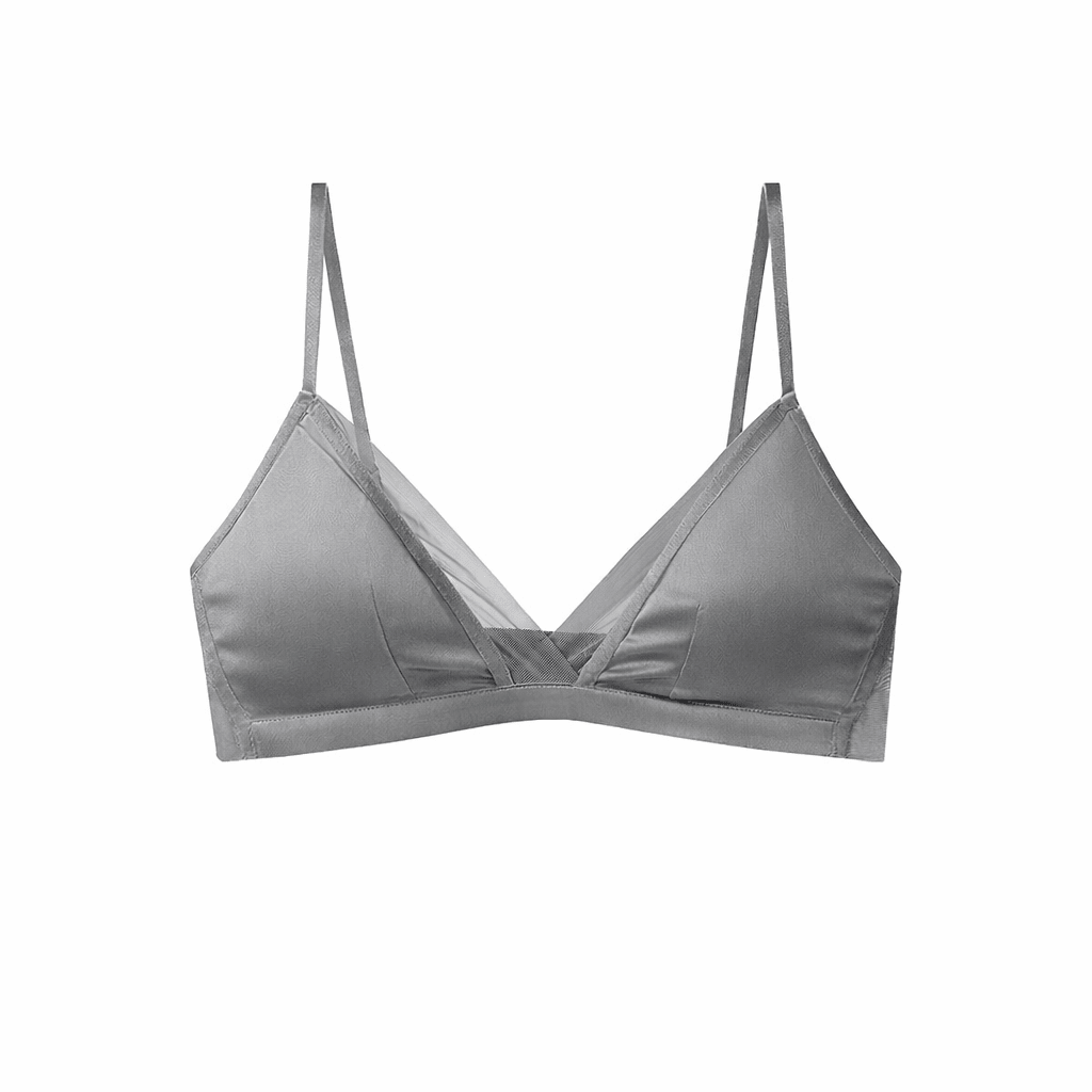 Silver Stretch Lingerie Steel Ring Comfortable Silk Underwear Bra - TeaseFashion
