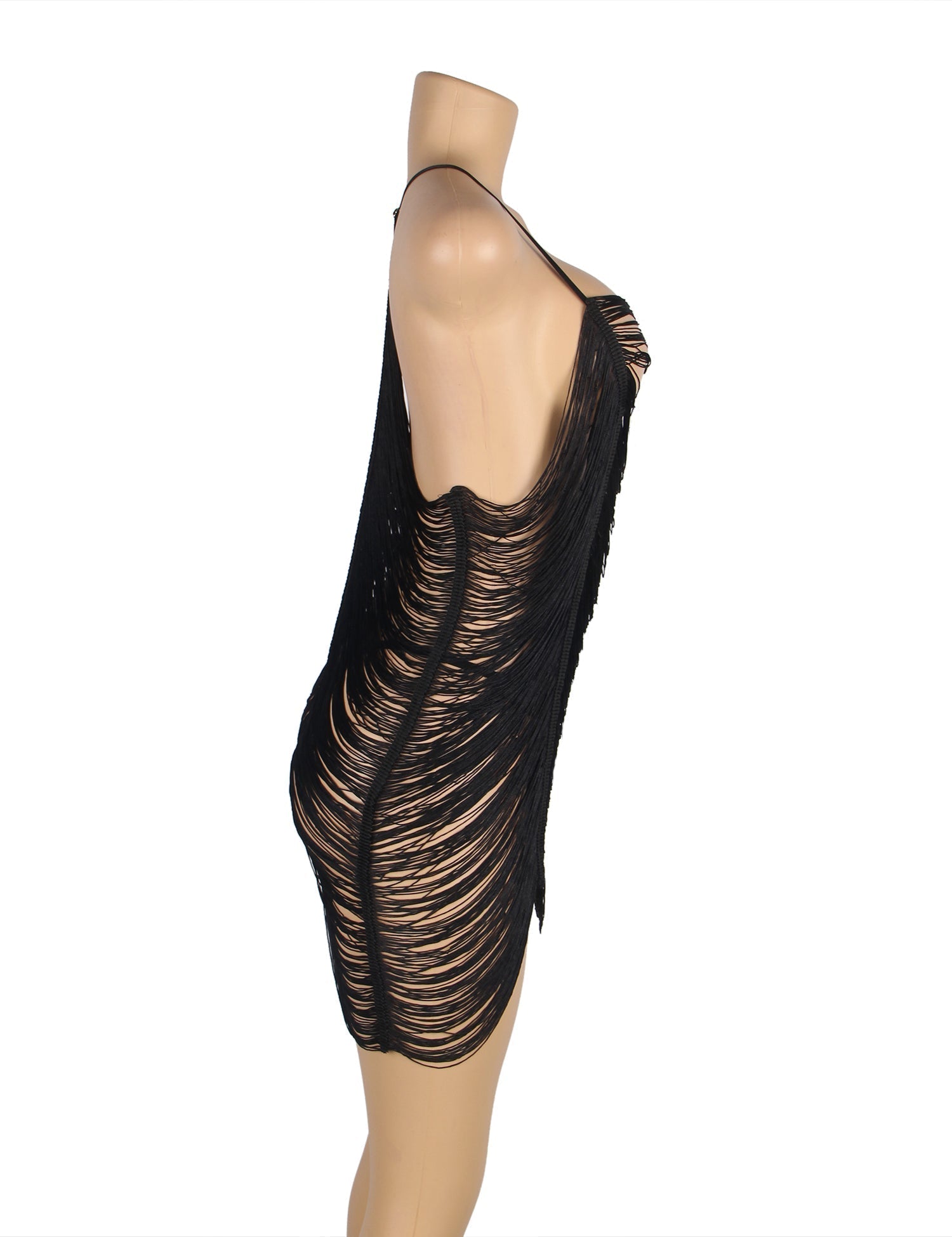 Tassel & Lace Cutout Suspender Babydoll —Wearable as a Beach Dress - TeaseFashion