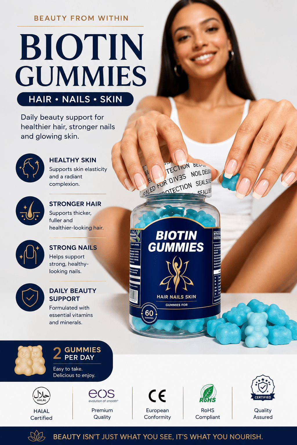 TS Beauty Glow™ Hair, Skin & Nails Gummies - TEASEFASHION
