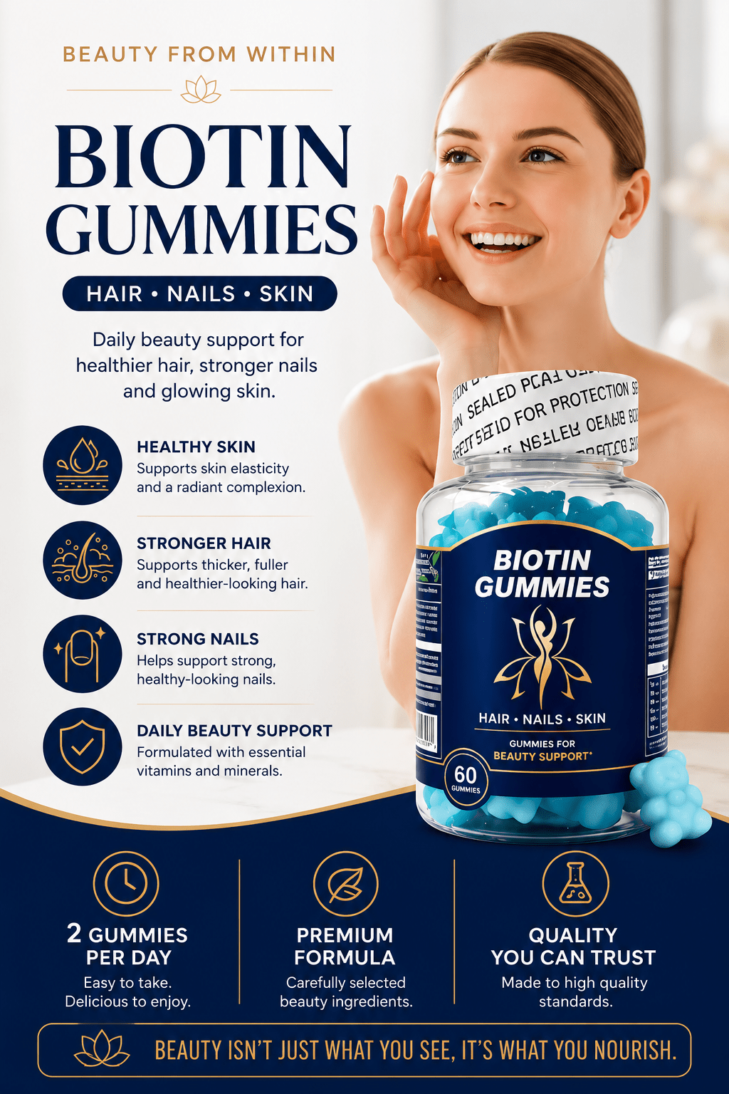 TS Beauty Glow™ Hair, Skin & Nails Gummies - TEASEFASHION