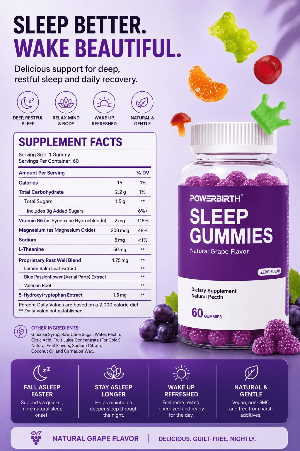 TS Sleep Gummies — Melatonin, Magnesium & L-Theanine - TEASEFASHION
