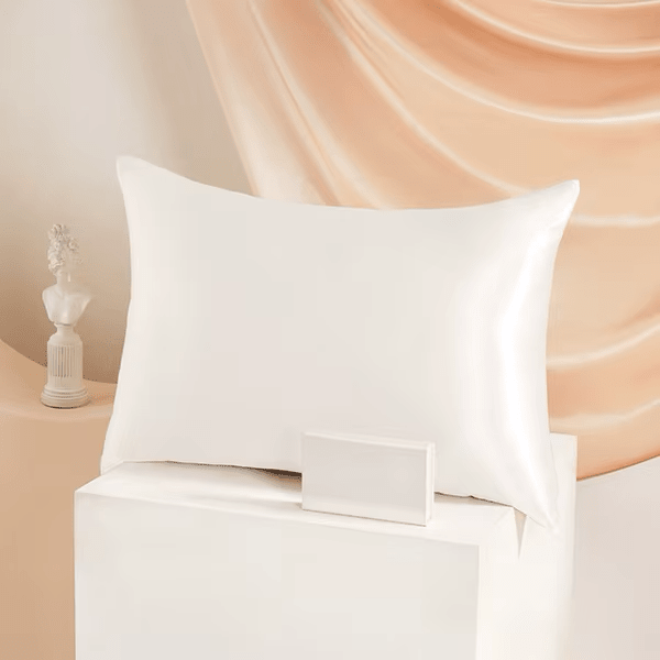 White 100% Silk Pillowcase - TeaseFashion