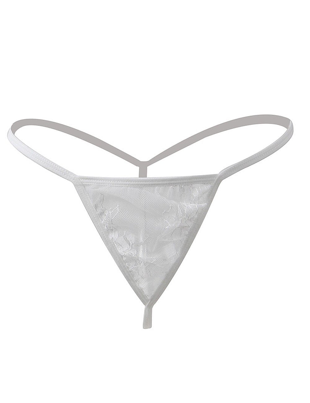 White Eyelash Lace Babydoll – Wide Sleeves, Button Placket, Satin Waistband & Thong Set - TeaseFashion