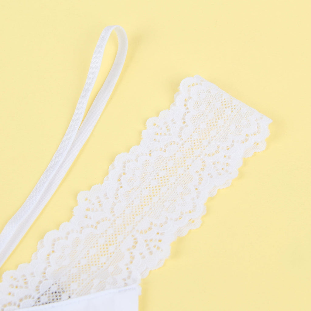 White Lace Ice Silk Sexy Seamless Panty - TeaseFashion