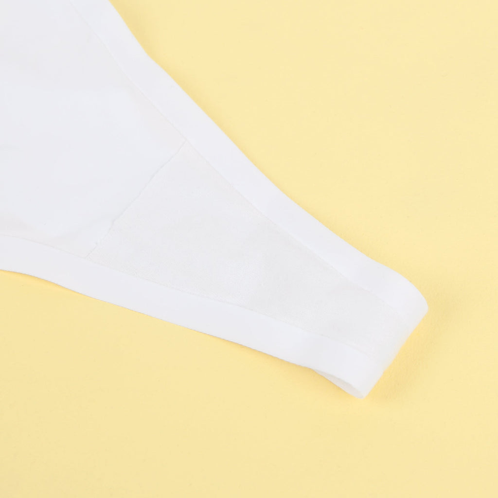 White Lace Ice Silk Sexy Seamless Panty - TeaseFashion