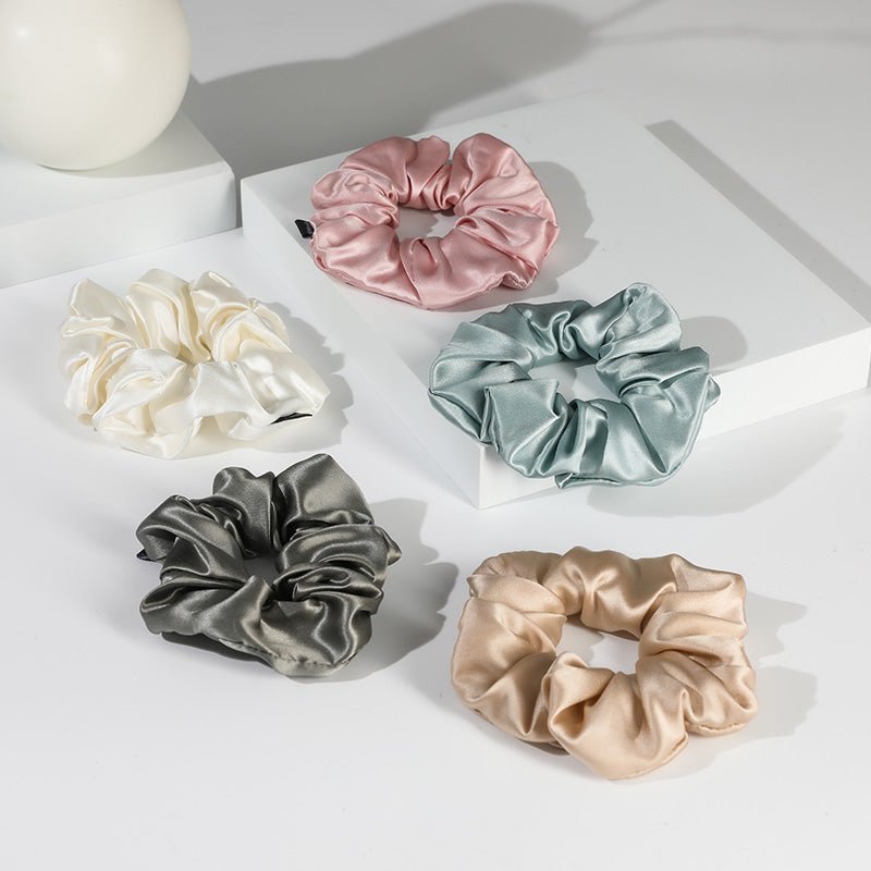 White Luxury 100% Mulberry Silk Pillow case Sleep, Eye Mask Blind and Scrunchies Gift Set - TeaseFashion