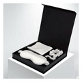 White Luxury 100% Mulberry Silk Pillow case Sleep, Eye Mask Blind and Scrunchies Gift Set - TeaseFashion
