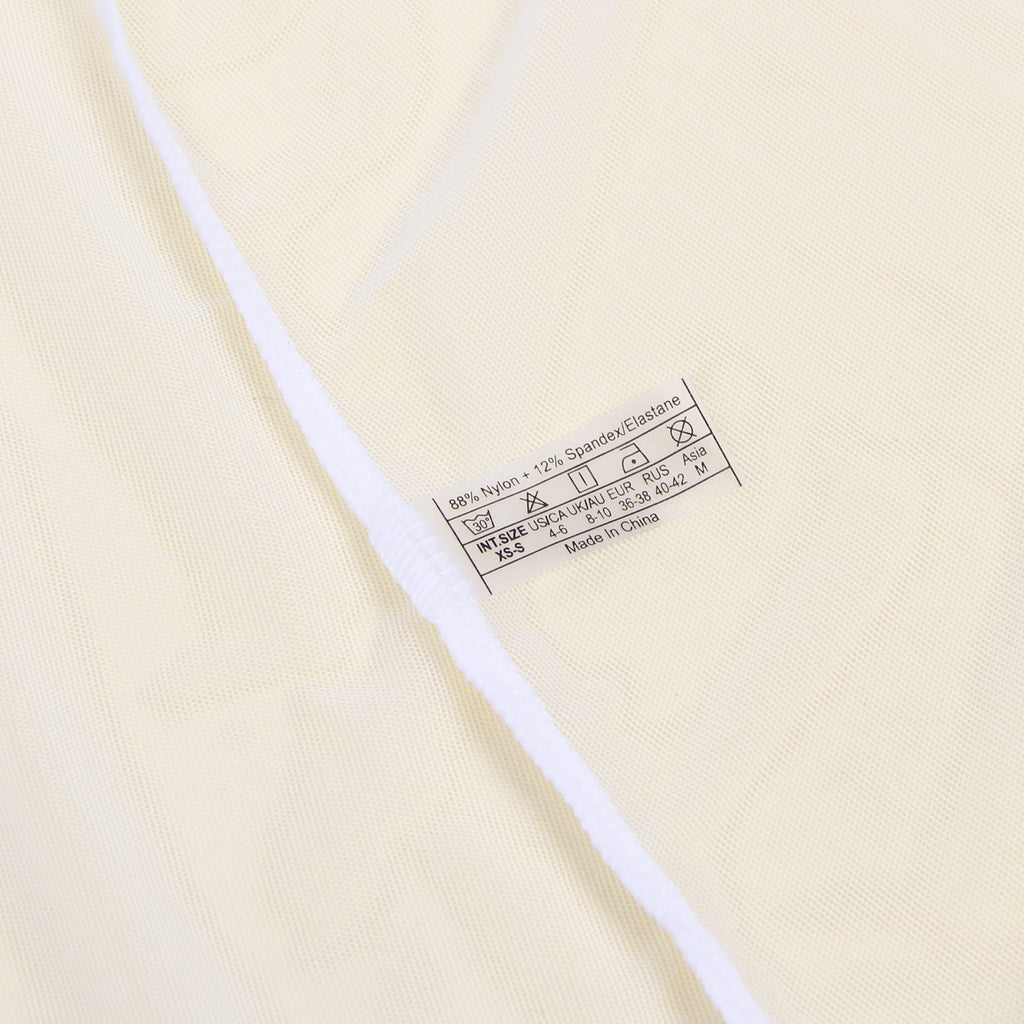 White Sexy Mesh Mink Fur Trim Short Robe With Belt - TeaseFashion