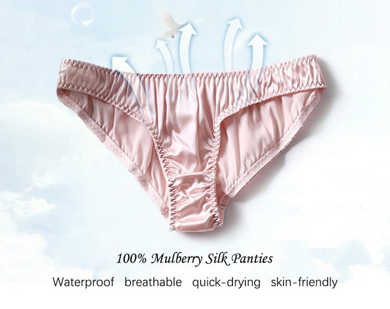 White Silk Low Waist Thong G String Sexy Underwear - TEASEFASHION