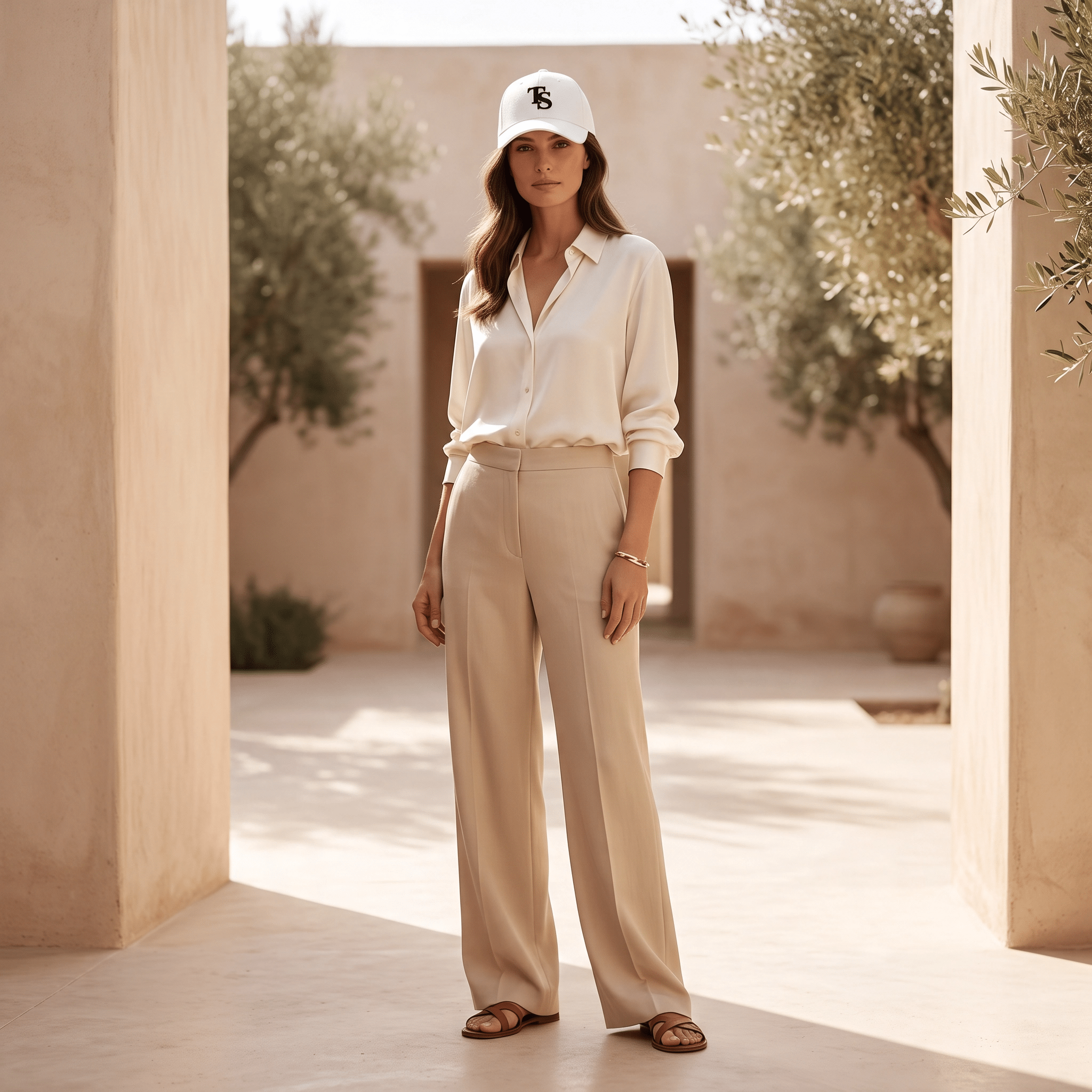 White TEASEFASHION Signature Cotton Twill Cap - TEASEFASHION
