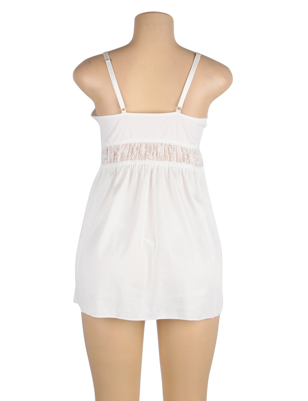 White V - neck sexy suspender Babydoll - TeaseFashion