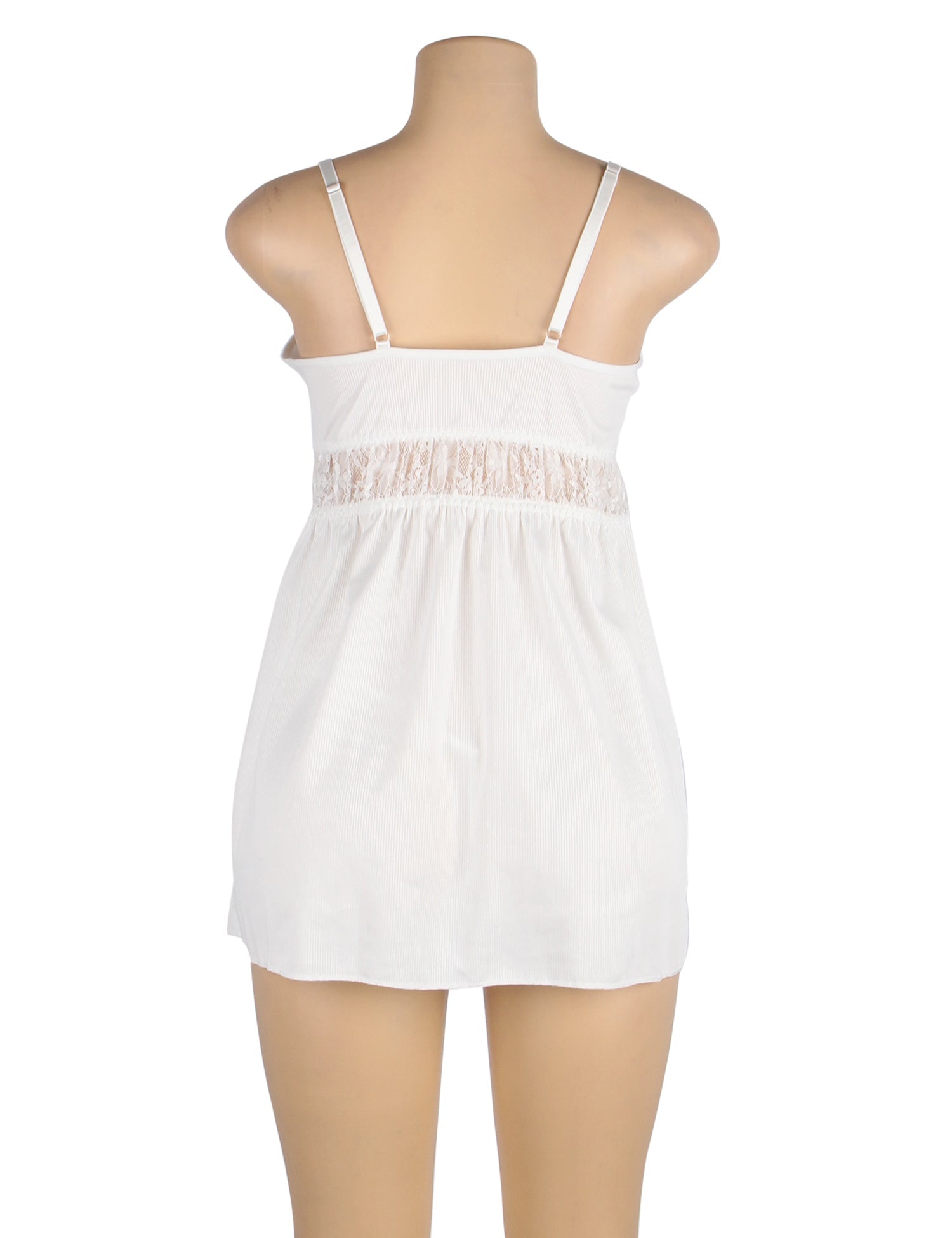 White V - neck sexy suspender Babydoll - TeaseFashion