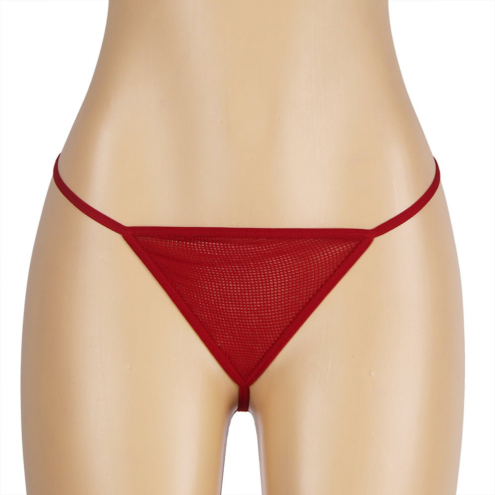 Wine Red Diamond Fishnet Halter - Neck Bodystocking Set with Gloves & Stockings - TeaseFashion