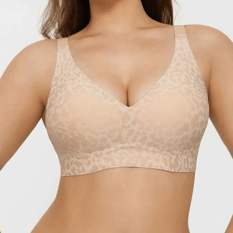 Yellow Jelly Bra Wireless Womens Comfortable Push up Bralettes Seamless Tshirts Deep V Back Closure Everyday Bras - TeaseFashion